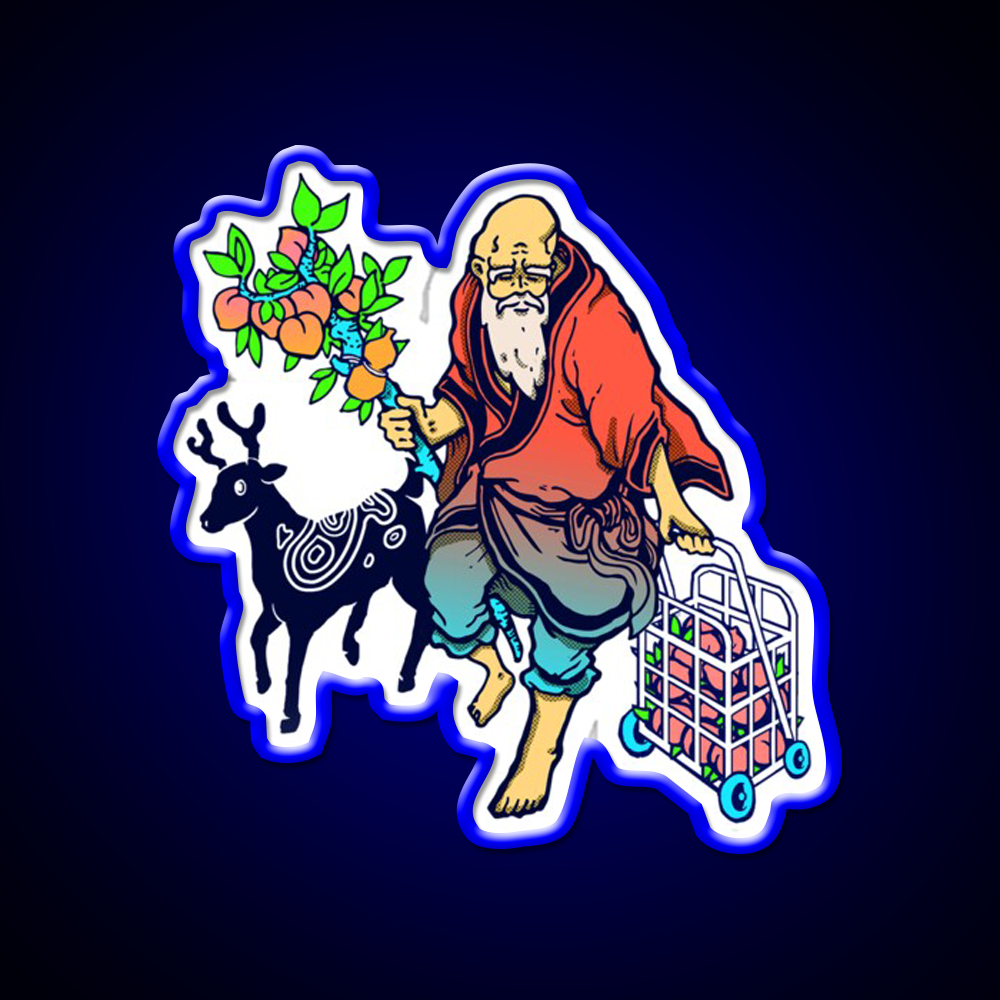 The Old Man Fromthe South Pole Asian Cultural Led Neon Sign Rgb Color - LED neon sign view 5