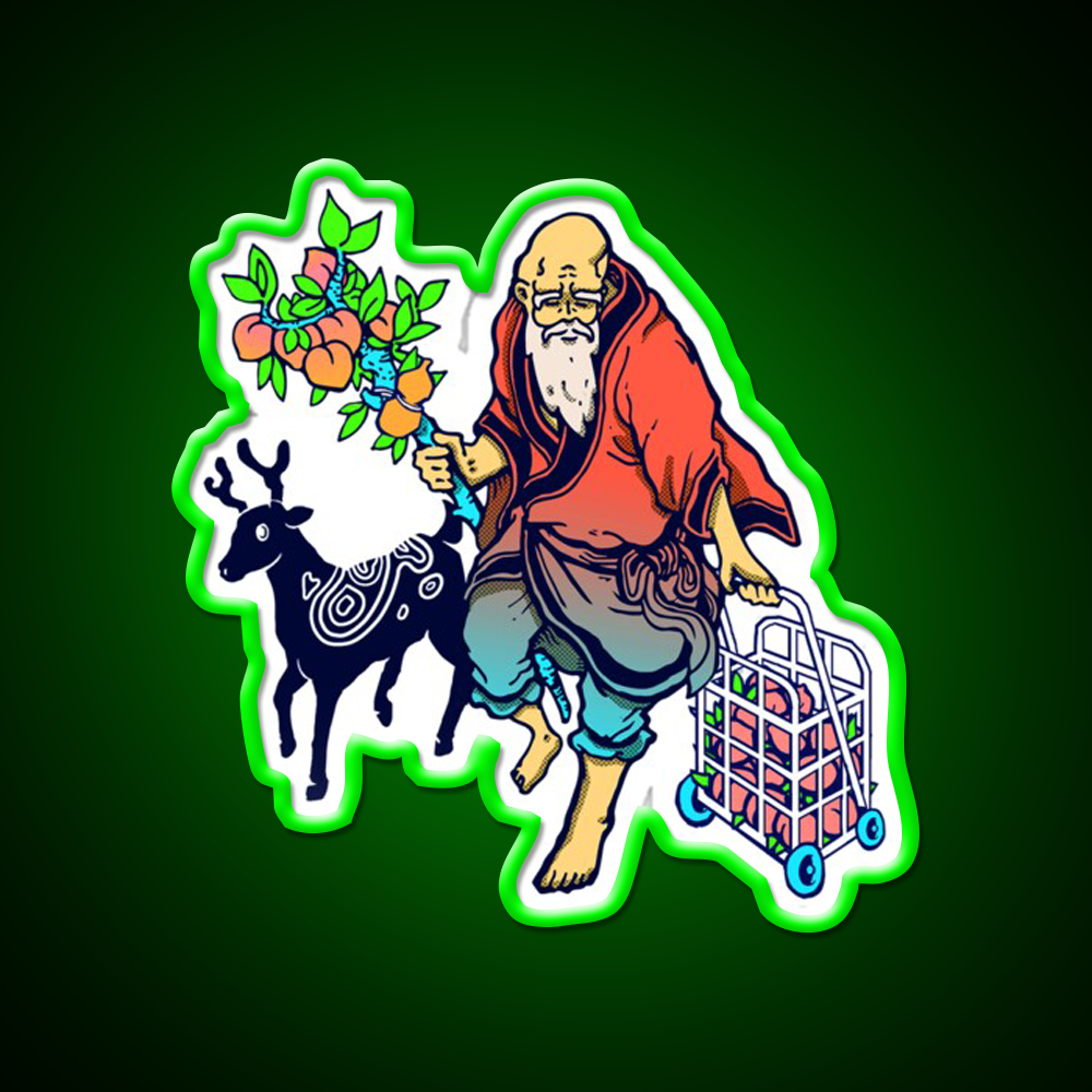 The Old Man Fromthe South Pole Asian Cultural Led Neon Sign Rgb Color - LED neon sign view 8