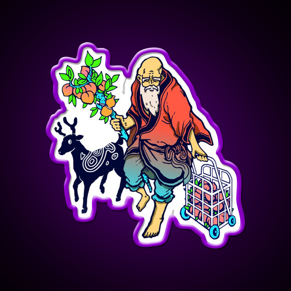 The Old Man Fromthe South Pole Asian Cultural Led Neon Sign Rgb Color - LED neon sign view 9