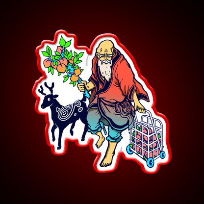 The Old Man Fromthe South Pole Asian Cultural Led Neon Sign Rgb Color - LED neon sign view 10