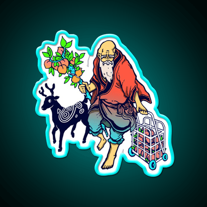 The Old Man Fromthe South Pole Asian Cultural Led Neon Sign Rgb Color - Shineneon