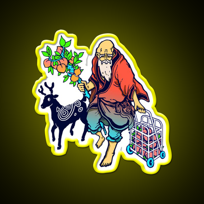 The Old Man Fromthe South Pole Asian Cultural Led Neon Sign Rgb Color - LED neon sign view 7