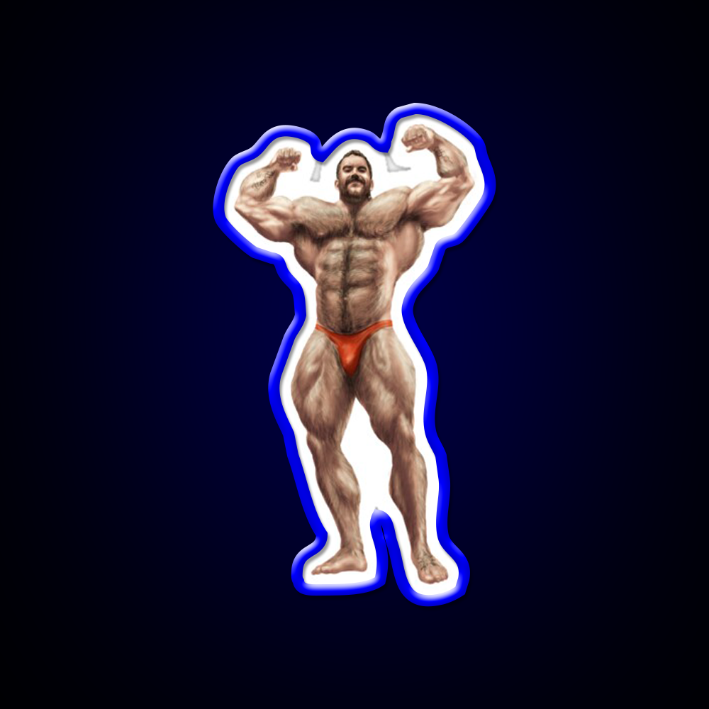 The Olympian Digital Rendering Gym Fitness Led Neon Sign Rgb Color