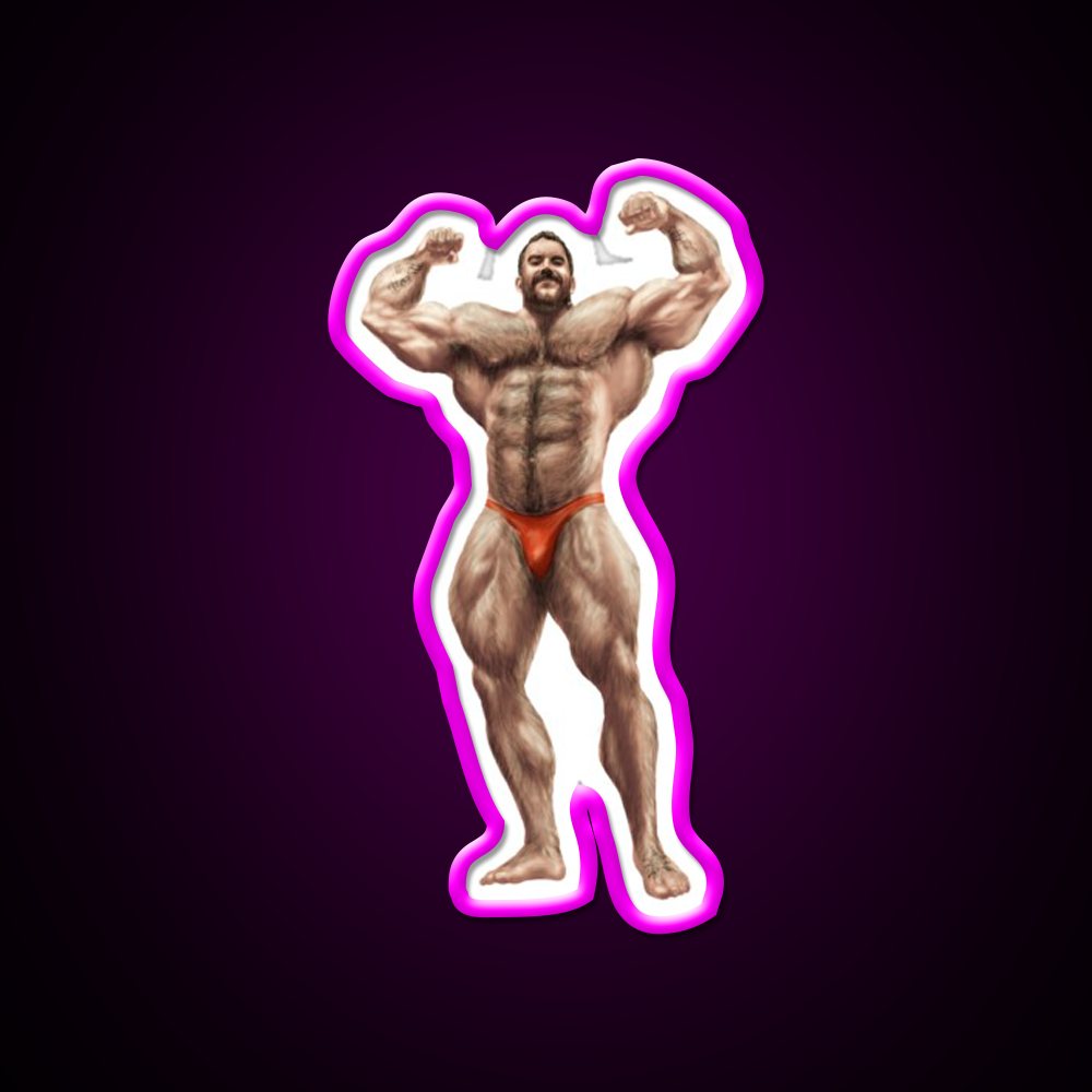 The Olympian Digital Rendering Gym Fitness Led Neon Sign Rgb Color