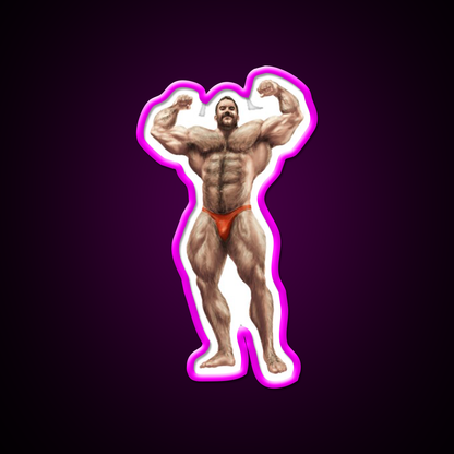 The Olympian Digital Rendering Gym Fitness Led Neon Sign Rgb Color