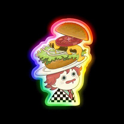 The Only Thing On My Mind Fast Food Led Neon Sign For Burger Place Rgb Color - LED neon sign close-up detail