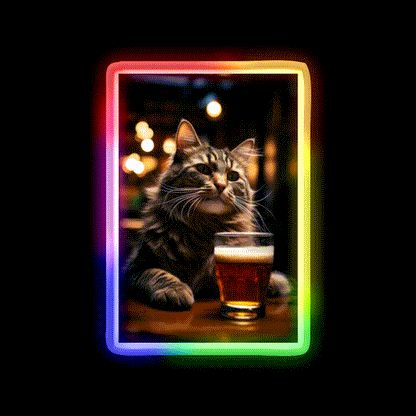 The Original Beer Cat Man Cave Bar Led Neon Sign Rgb Color