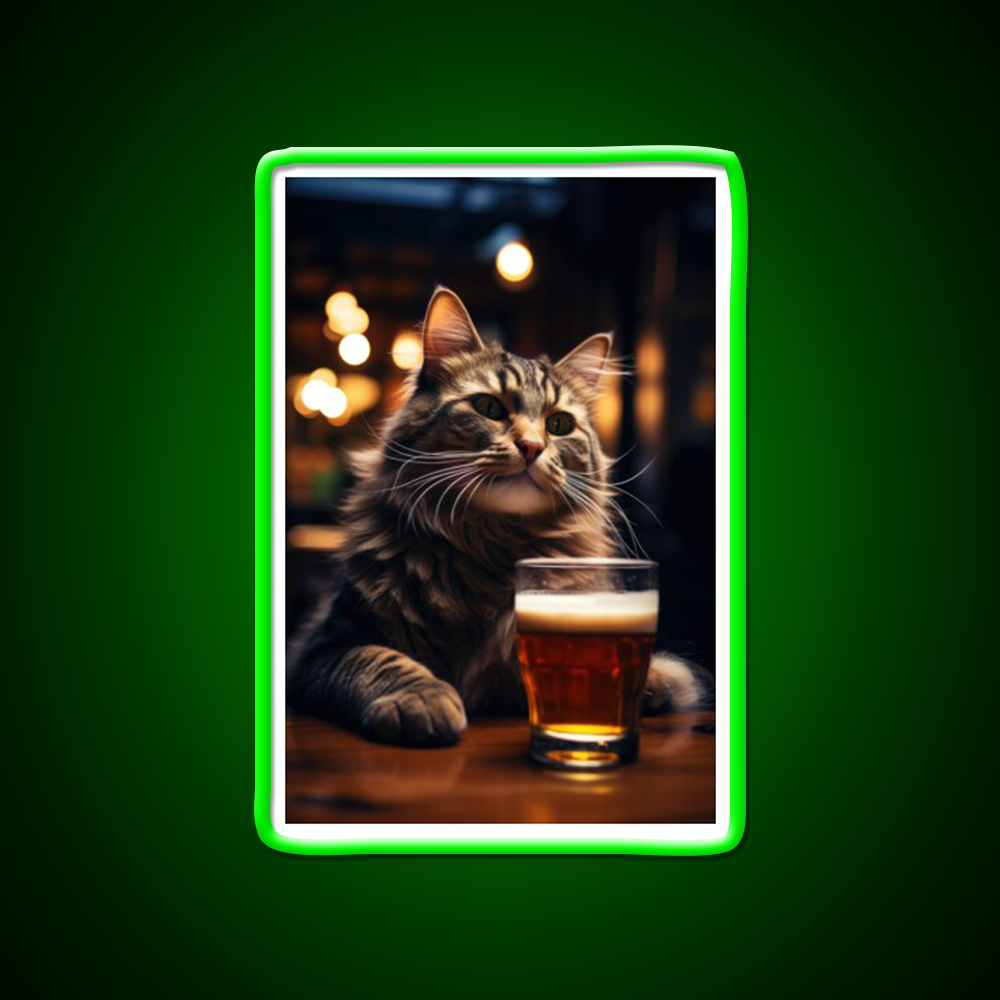 The Original Beer Cat Man Cave Bar Led Neon Sign Rgb Color