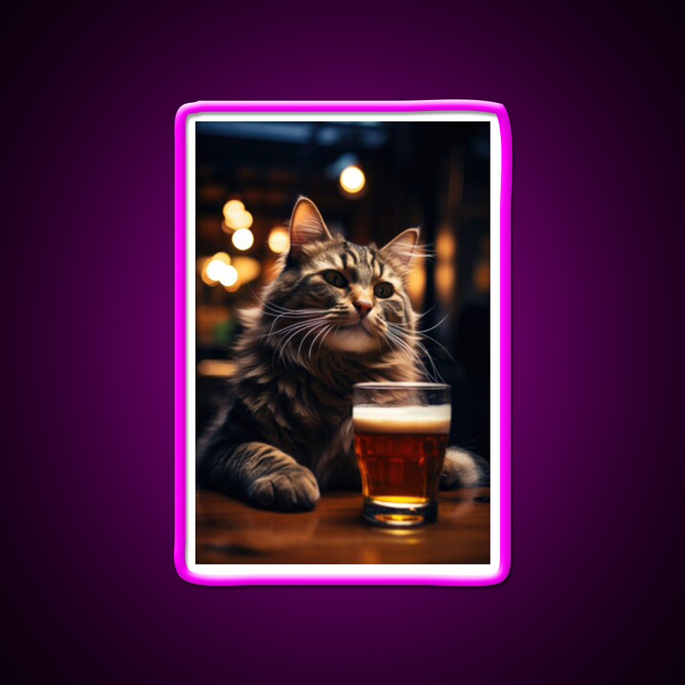 The Original Beer Cat Man Cave Bar Led Neon Sign Rgb Color