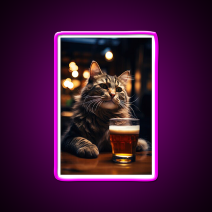 The Original Beer Cat Man Cave Bar Led Neon Sign Rgb Color