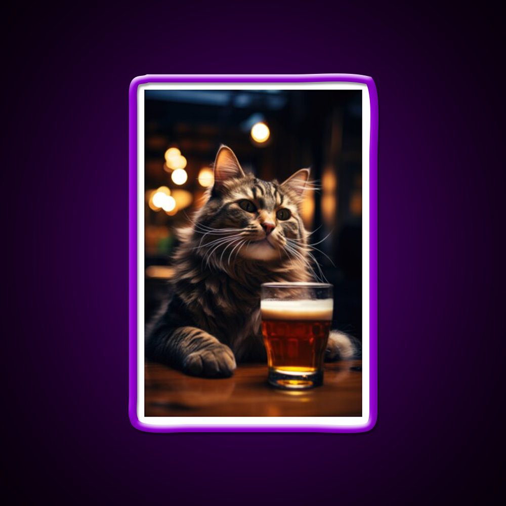 The Original Beer Cat Man Cave Bar Led Neon Sign Rgb Color