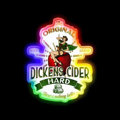 The Original Hard Dickens Cider Beer Bar Decor Led Neon Sign Rgb Color - LED neon sign close-up detail