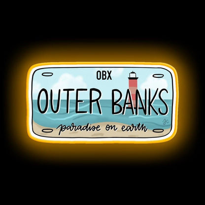 The Original Obx License Plate Bright Neon Sign - Shineneon