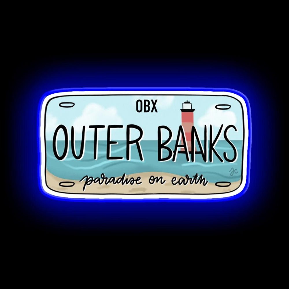 The Original Obx License Plate Bright Neon Sign - Shineneon