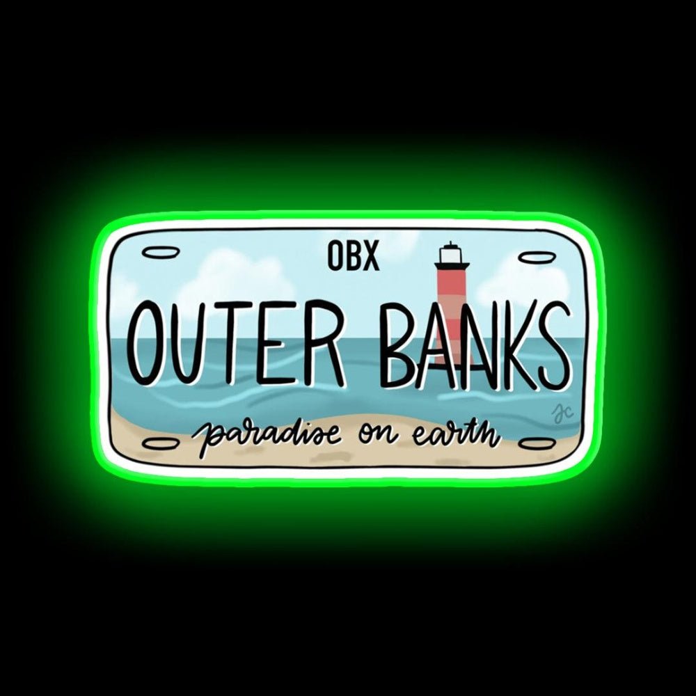 The Original Obx License Plate Bright Neon Sign - Shineneon