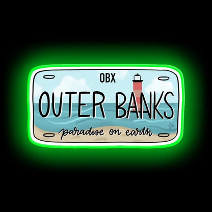 The Original Obx License Plate Bright Neon Sign - Shineneon