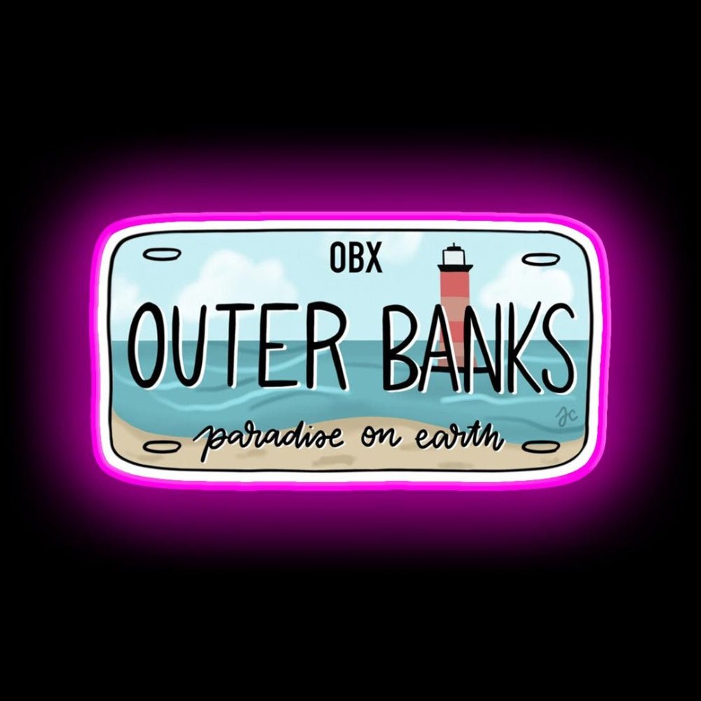 The Original Obx License Plate Bright Neon Sign - Shineneon
