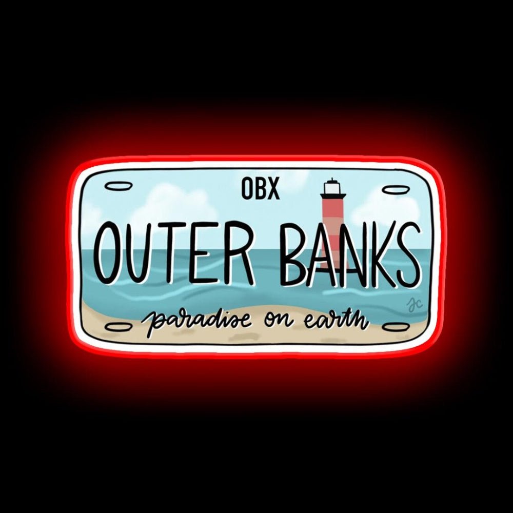 The Original Obx License Plate Bright Neon Sign - Shineneon