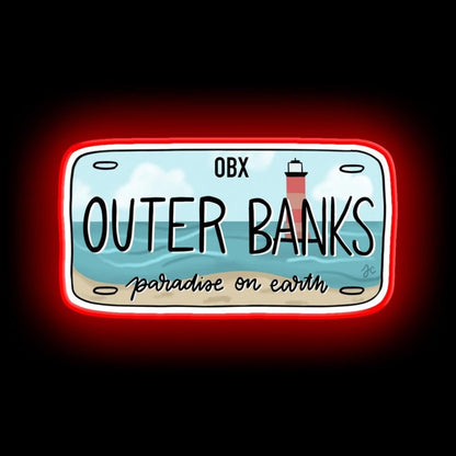 The Original Obx License Plate Bright Neon Sign - Shineneon