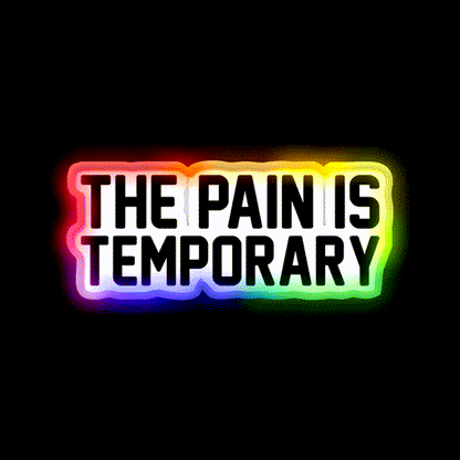 The Pain Is Temporary Gym Fitness Led Neon Sign Rgb Color