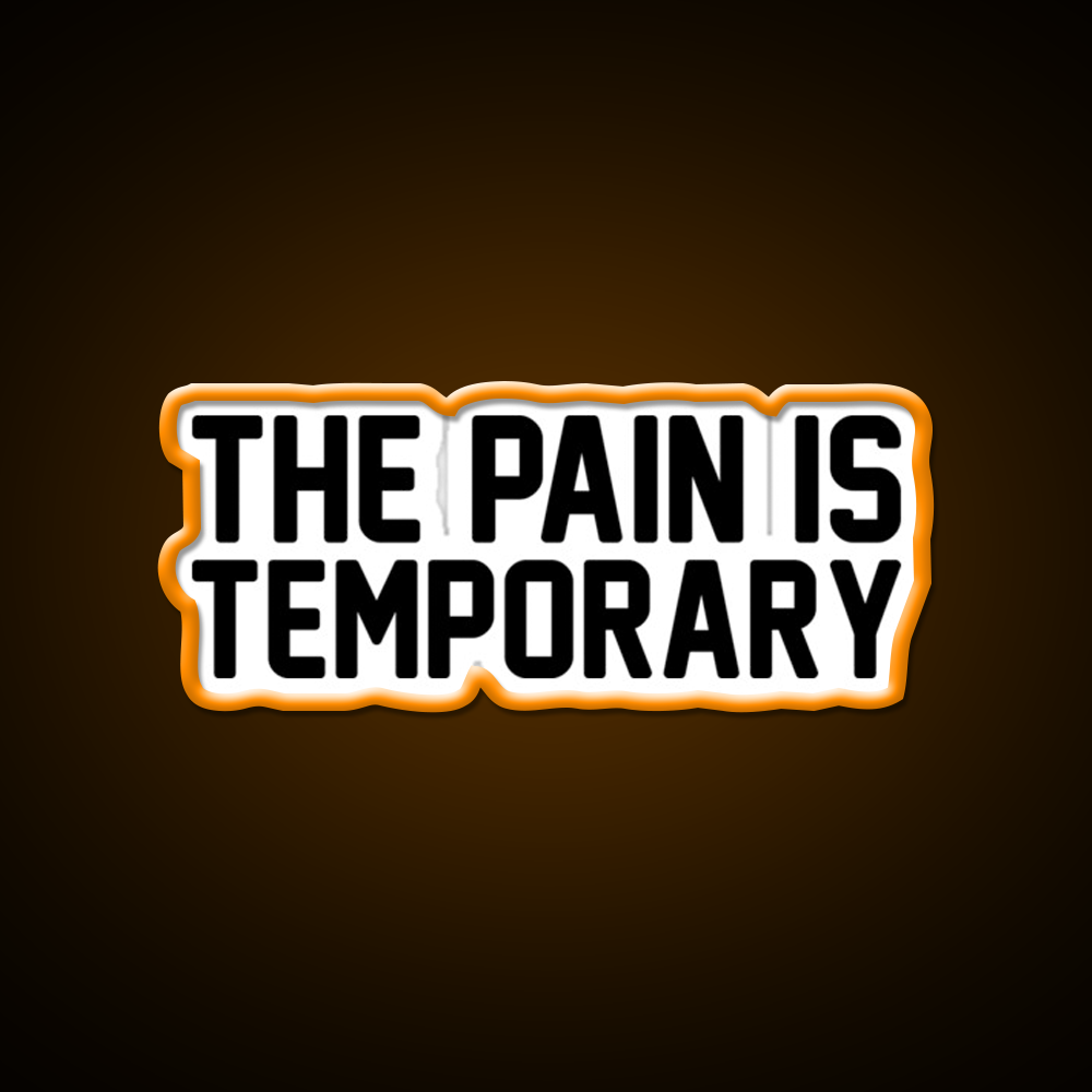 The Pain Is Temporary Gym Fitness Led Neon Sign Rgb Color