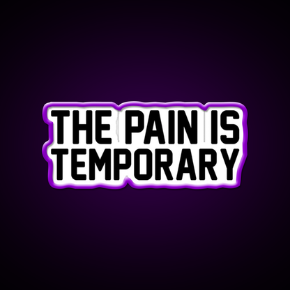 The Pain Is Temporary Gym Fitness Led Neon Sign Rgb Color