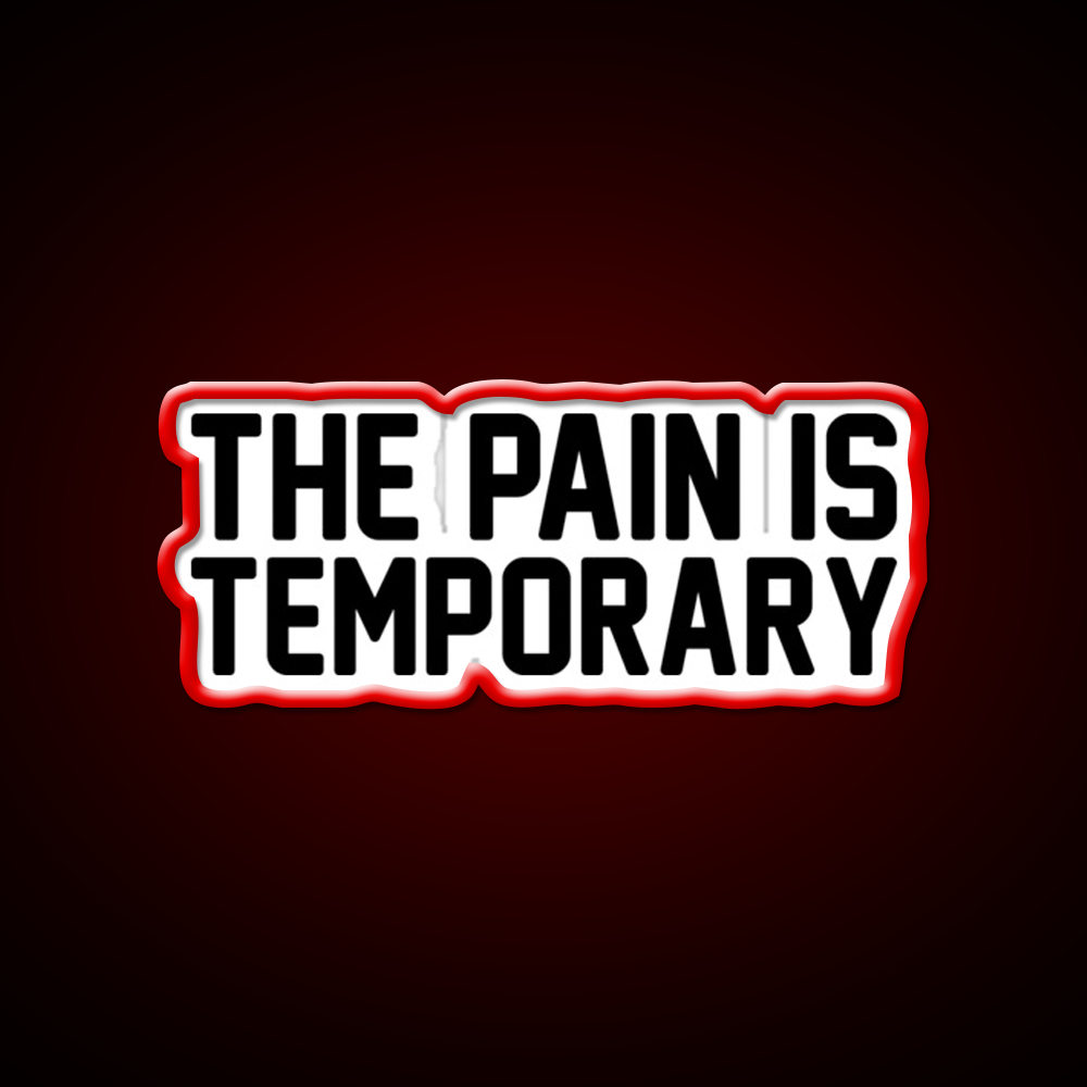 The Pain Is Temporary Gym Fitness Led Neon Sign Rgb Color