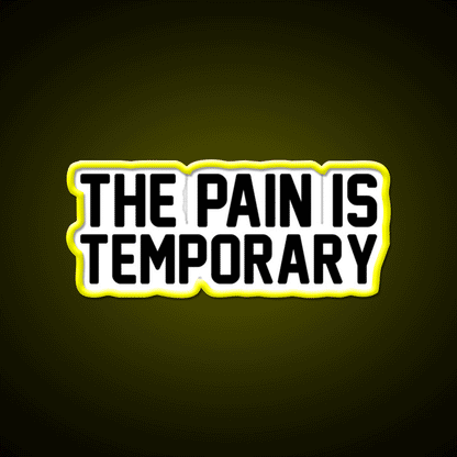 The Pain Is Temporary Gym Fitness Led Neon Sign Rgb Color