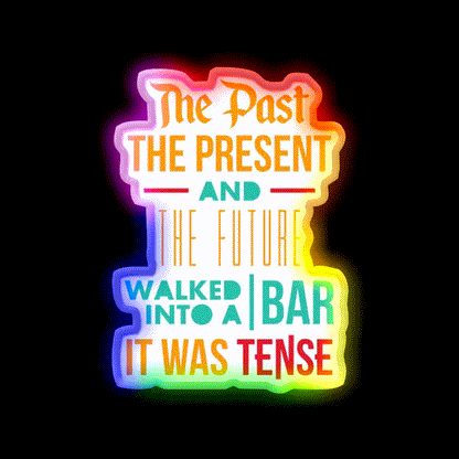 The Past Present And Future Man Cave Bar Led Neon Sign Rgb Color