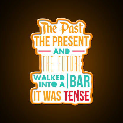 The Past Present And Future Man Cave Bar Led Neon Sign Rgb Color