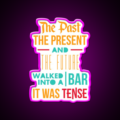 The Past Present And Future Man Cave Bar Led Neon Sign Rgb Color