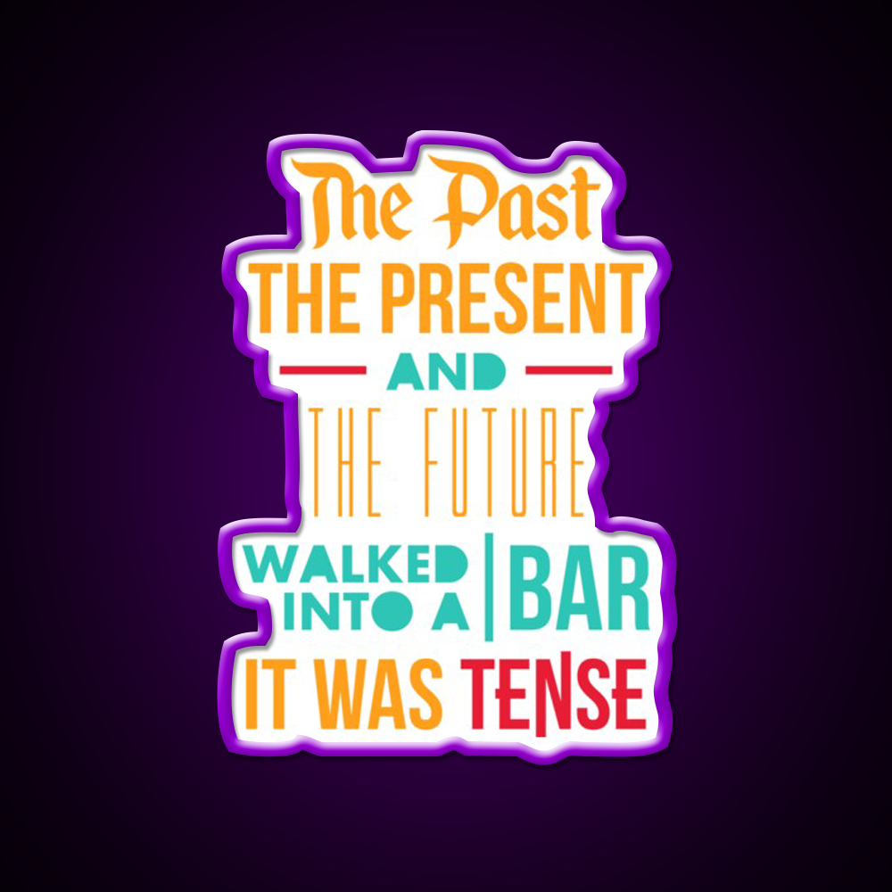 The Past Present And Future Man Cave Bar Led Neon Sign Rgb Color