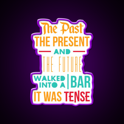 The Past Present And Future Man Cave Bar Led Neon Sign Rgb Color