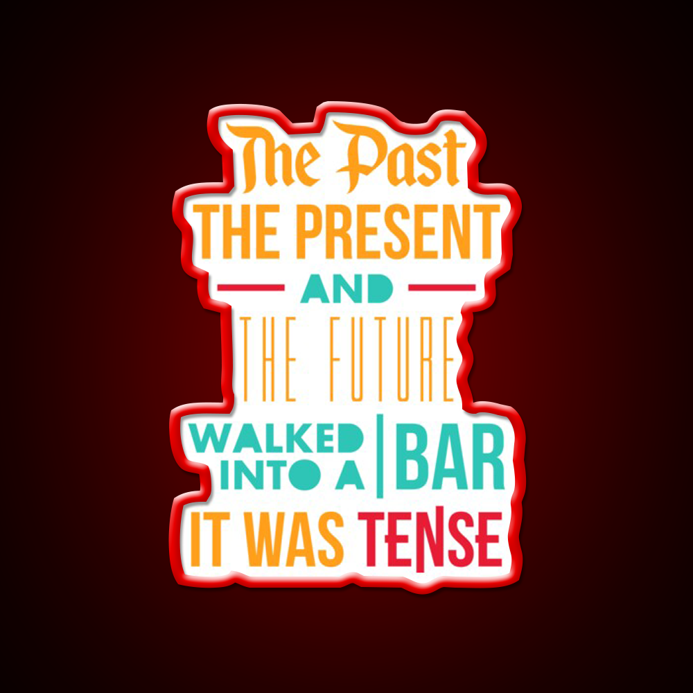 The Past Present And Future Man Cave Bar Led Neon Sign Rgb Color
