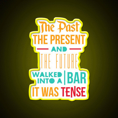 The Past Present And Future Man Cave Bar Led Neon Sign Rgb Color