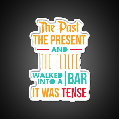 The Past Present And Future Man Cave Bar Led Neon Sign Rgb Color