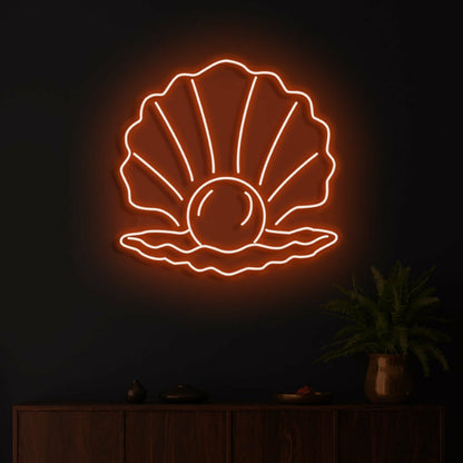 The Pearl Neon Skilt Elegant Glow Symbolizing Rarity And Beauty - Shineneon