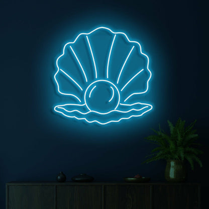 The Pearl Neon Skilt Elegant Glow Symbolizing Rarity And Beauty - Shineneon
