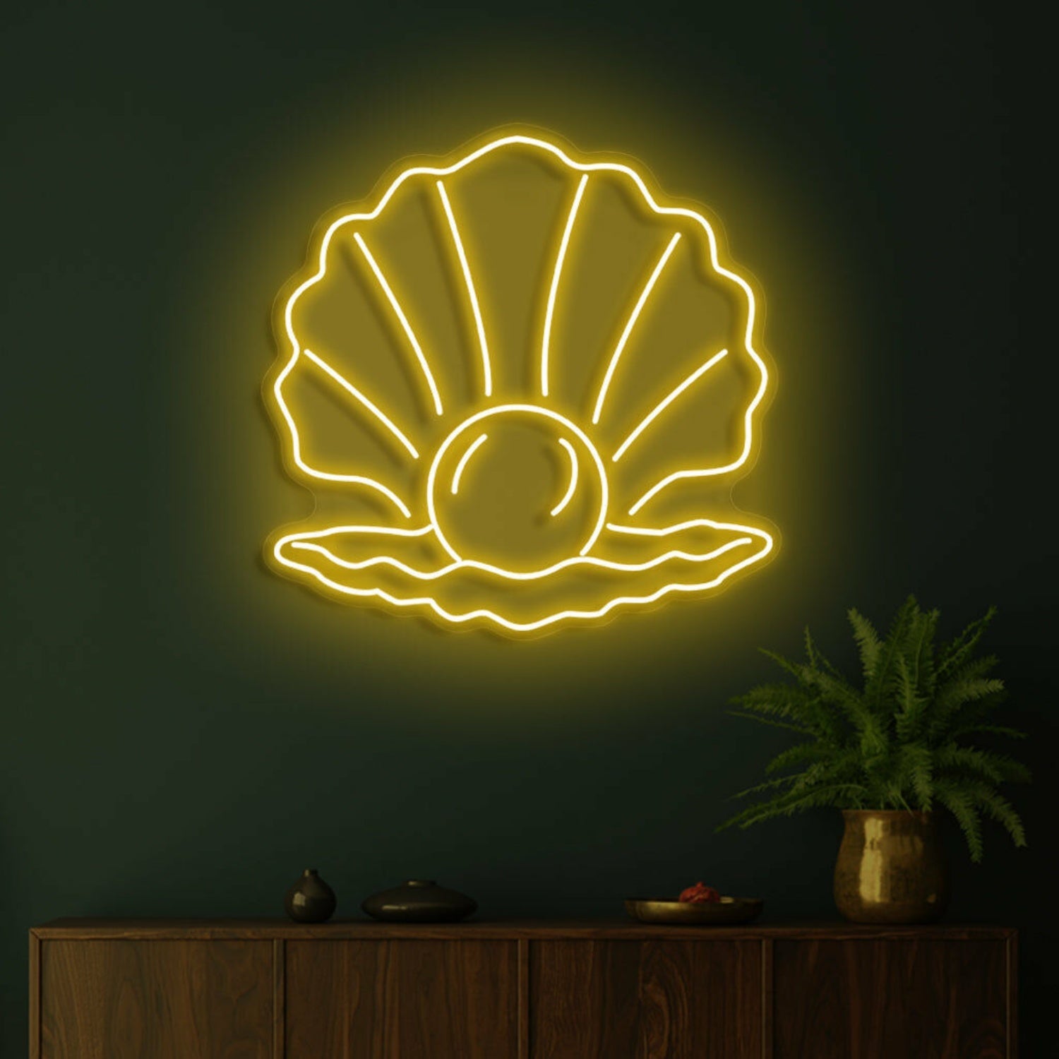The Pearl Neon Skilt Elegant Glow Symbolizing Rarity And Beauty - Shineneon