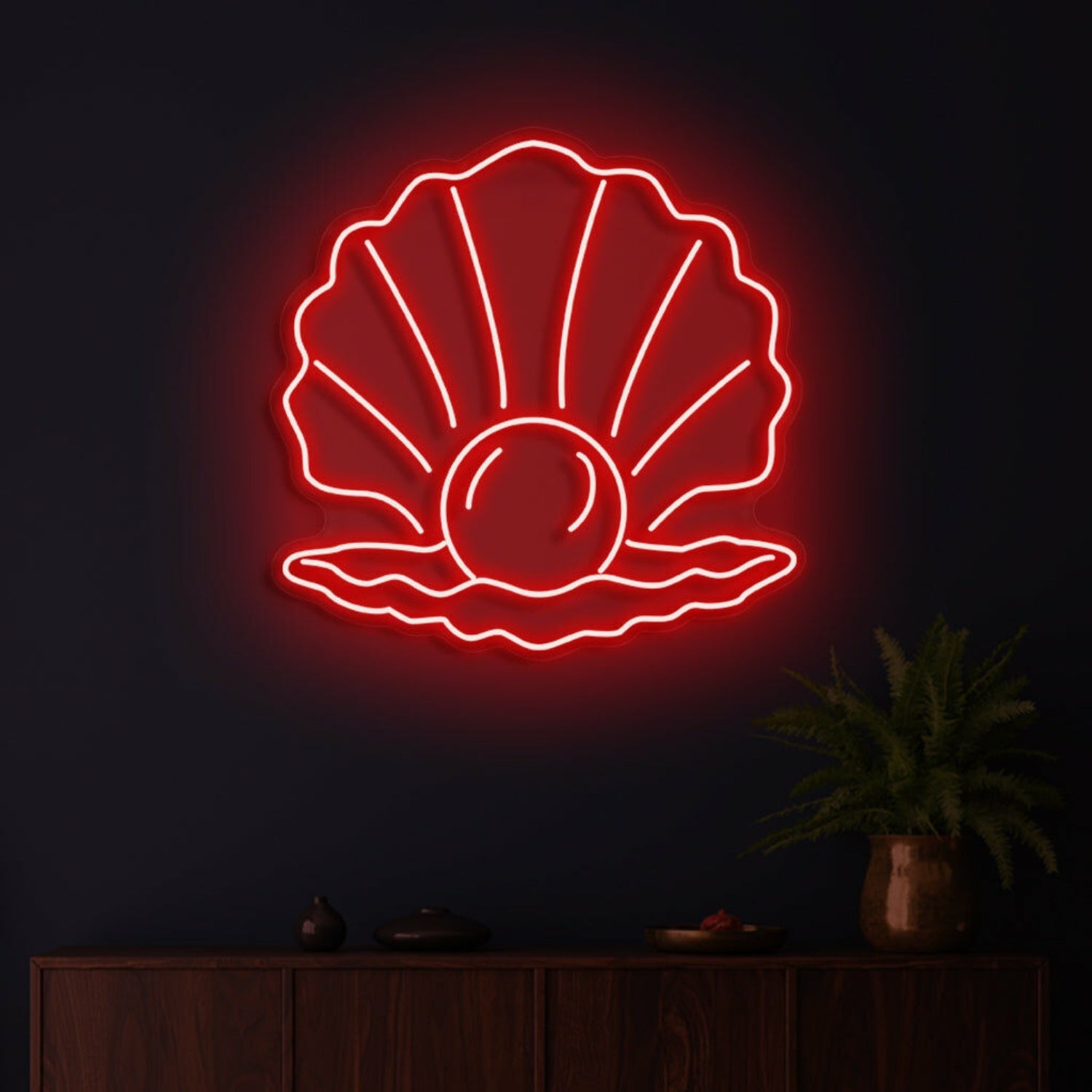 The Pearl Neon Skilt Elegant Glow Symbolizing Rarity And Beauty - Shineneon