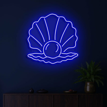 The Pearl Neon Skilt Elegant Glow Symbolizing Rarity And Beauty - Shineneon