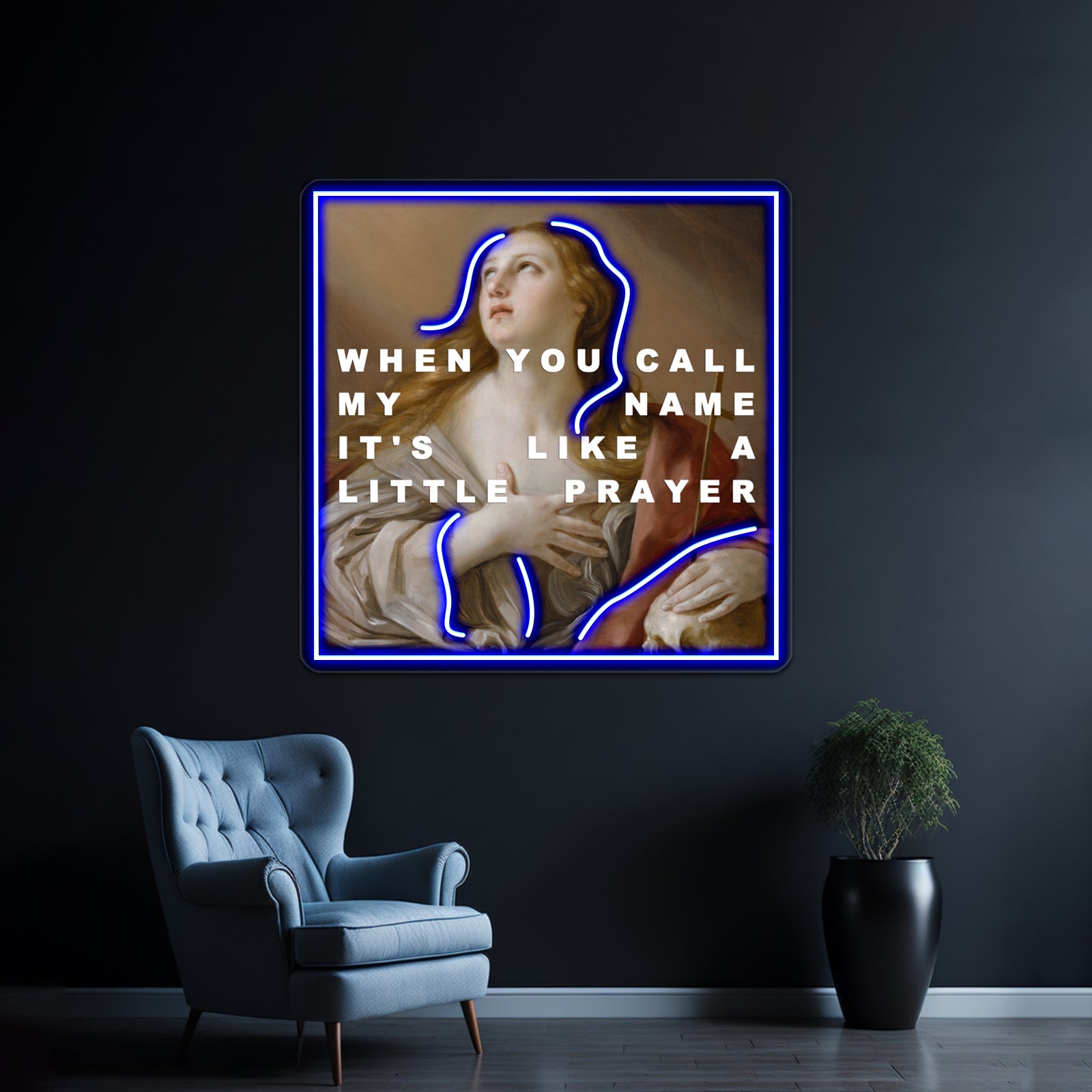 The Penitent Prayer Of Mary Magdalene Artwork Personalized Neon Signs | Shineneon