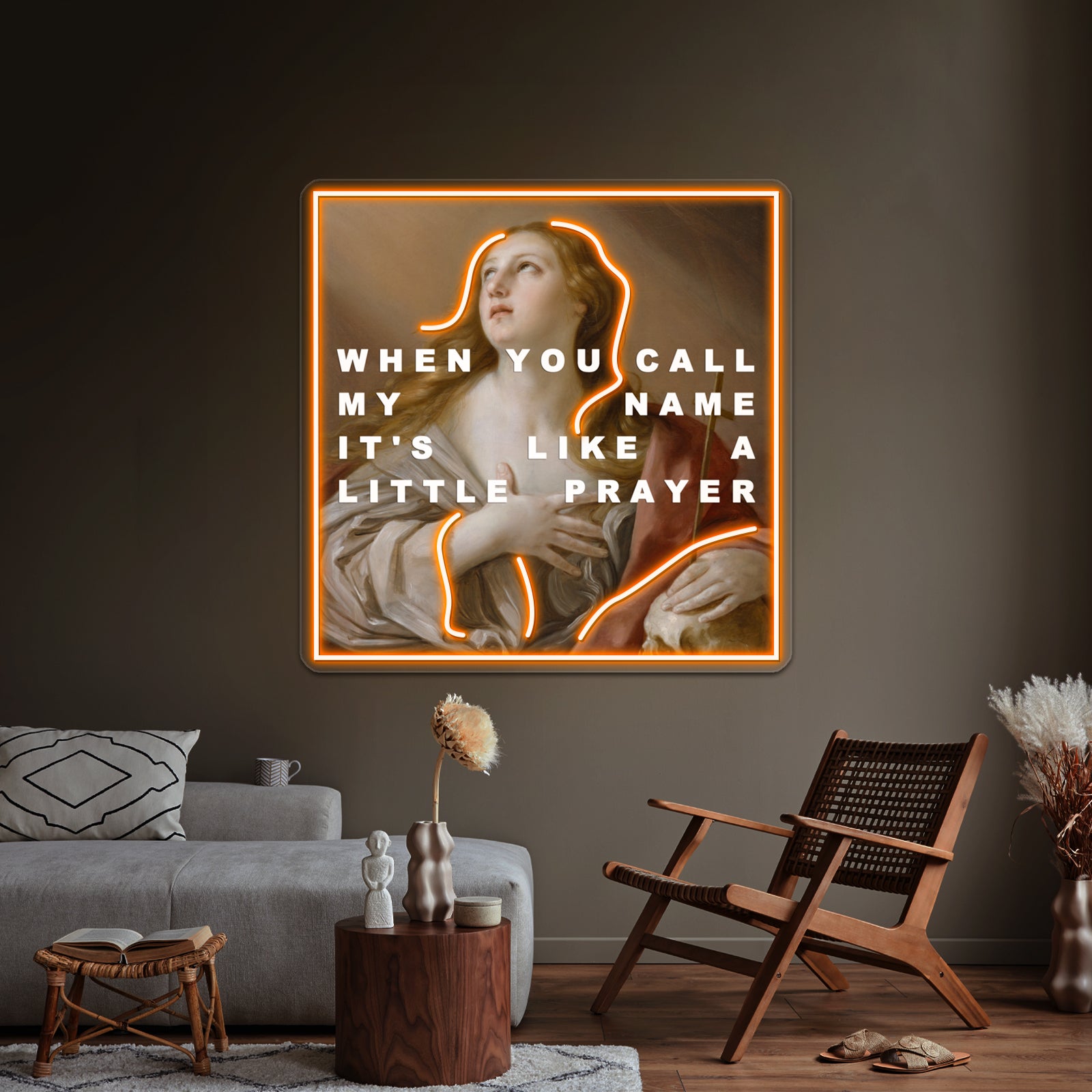 The Penitent Prayer Of Mary Magdalene Artwork Personalized Neon Signs | Shineneon