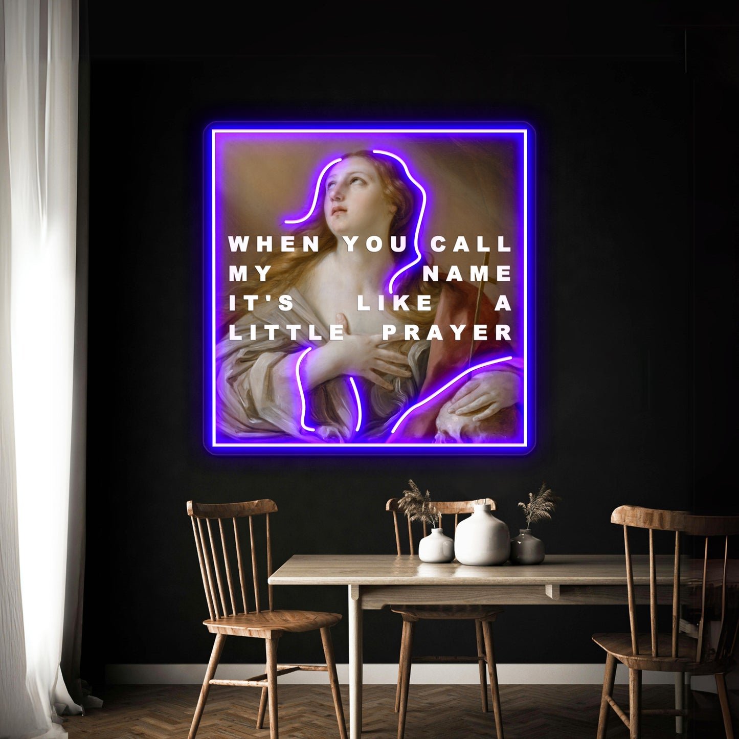 The Penitent Prayer Of Mary Magdalene Artwork Personalized Neon Signs