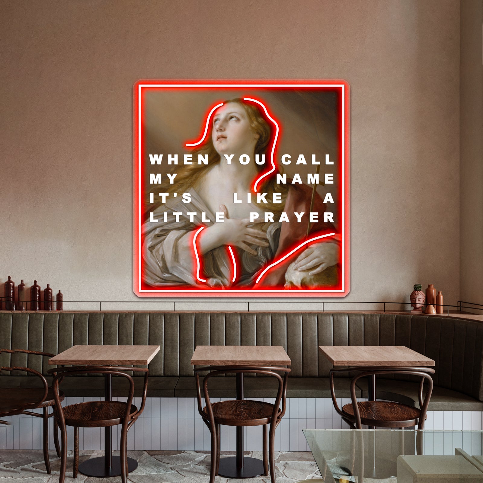 The Penitent Prayer Of Mary Magdalene Artwork Personalized Neon Signs | Shineneon