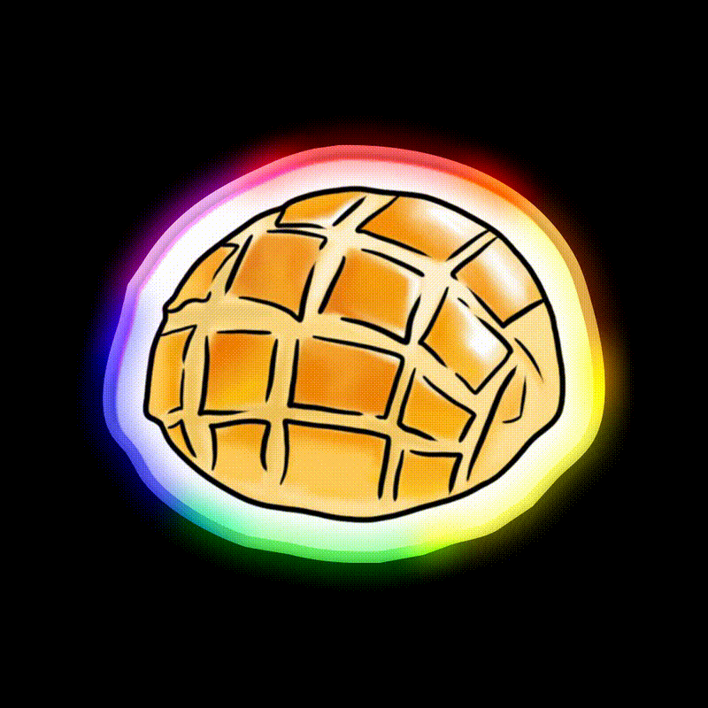 The Pineapple Bun Chinese Dim Sum Food Led Neon Sign Chinese Food Rgb Color