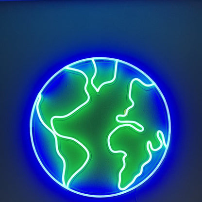 The Planet Earth Led Neon Sign Wall Art | Shineneon