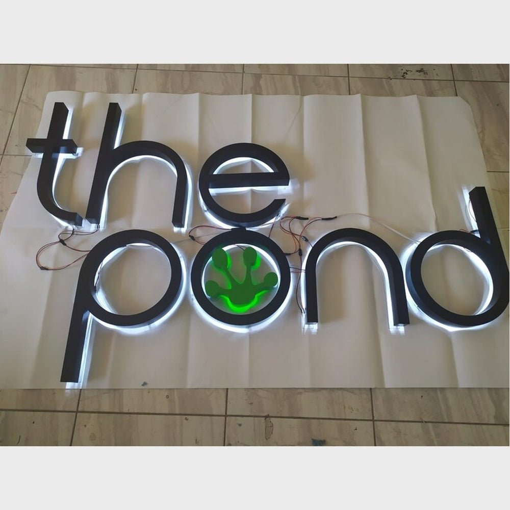 The Pond 3D Backlit Channel Letters Led Light Sign - Shineneon