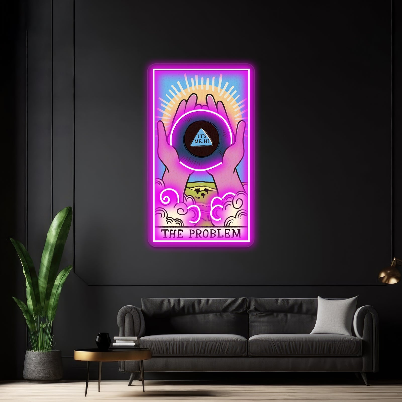 The Problem Tarot Card Neon Sign Artwork For Funny Neon Signs | Shineneon