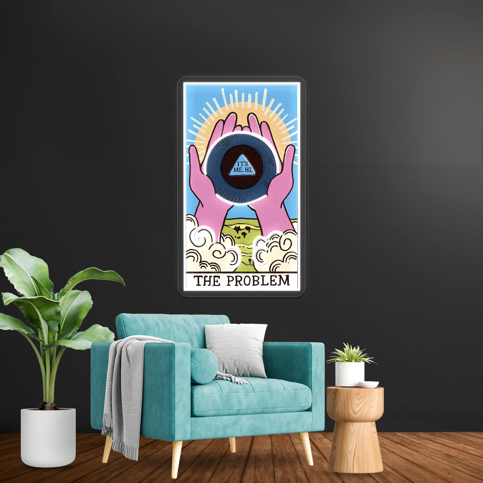 The Problem Tarot Card Neon Sign Artwork For Funny Neon Signs | Shineneon